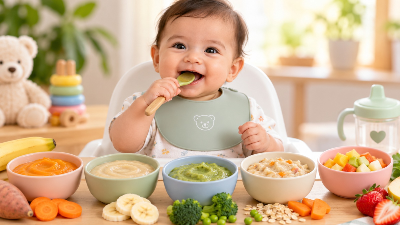 Infants baby food for different stages