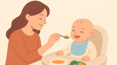 Baby food chart for 6 to 24 months with age-appropriate feeding ideas for moms.